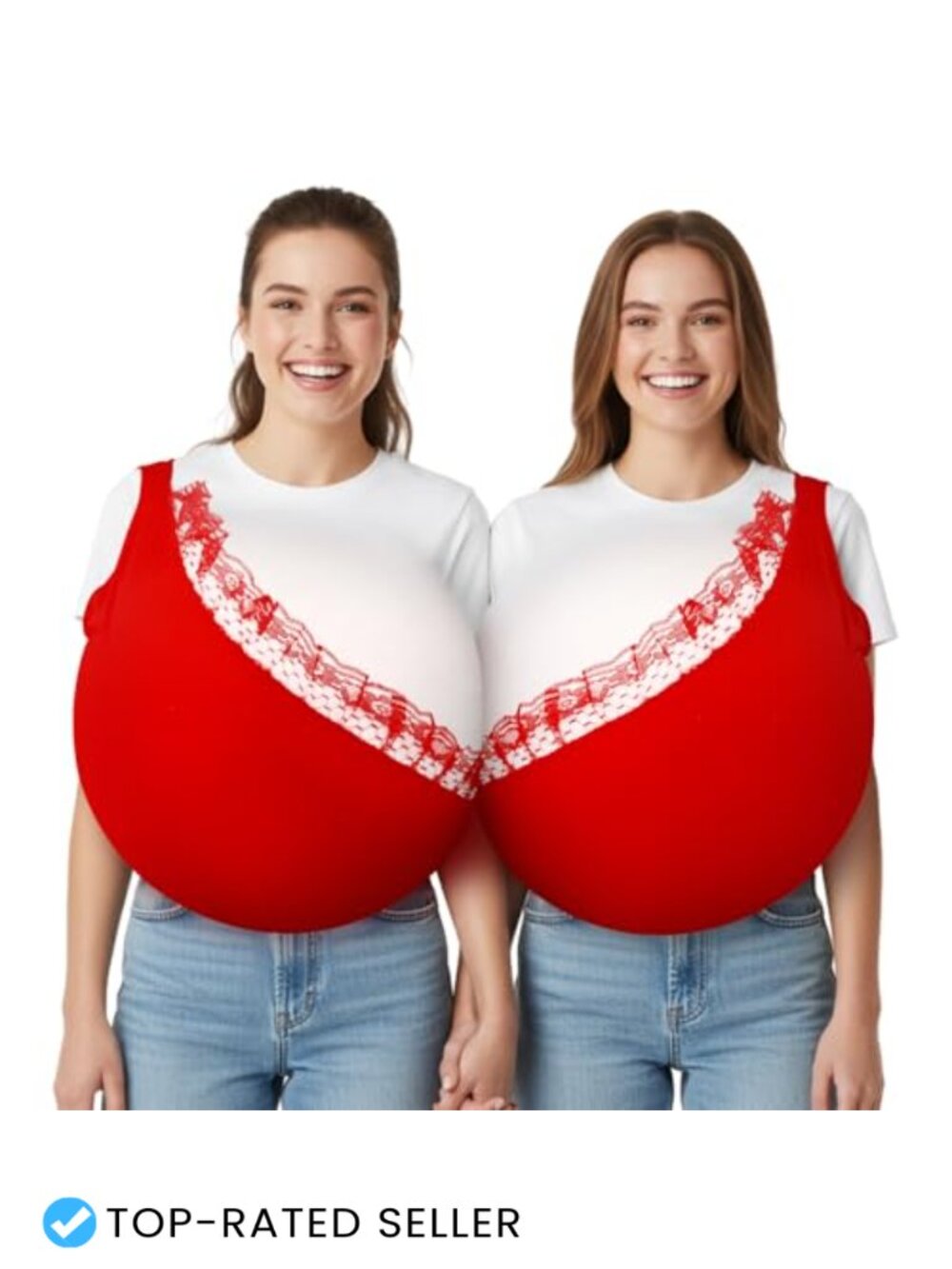 Funny Inflatable Bikini Babe Costume Set 2 Pcs Halloween Adult